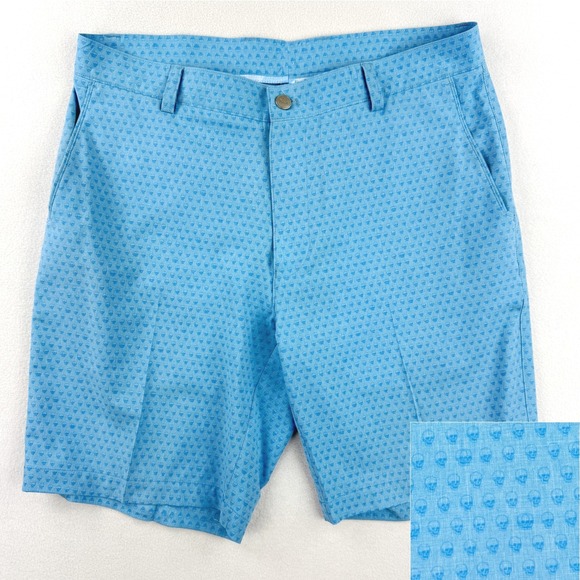 Peter Millar Other - Peter Millar Sky Blue Patterned Hybrid Shorts